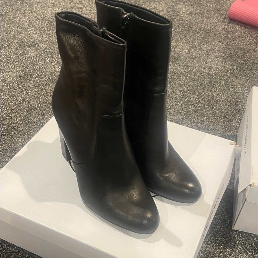 Steve Madden Sleek Black Heeled Boots